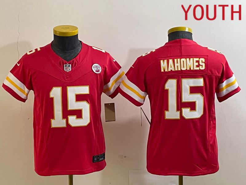 Youth Kansas City Chiefs #15 Patrick Mahomes Red 2023 Nike Vapor F.U.S.E. Limited NFL Jersey